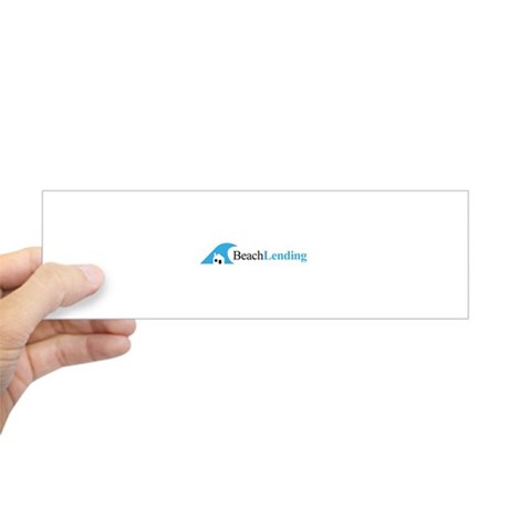 bumper sticker with beach lending classic logo