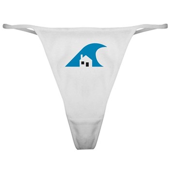 White Thong with Classic Logo